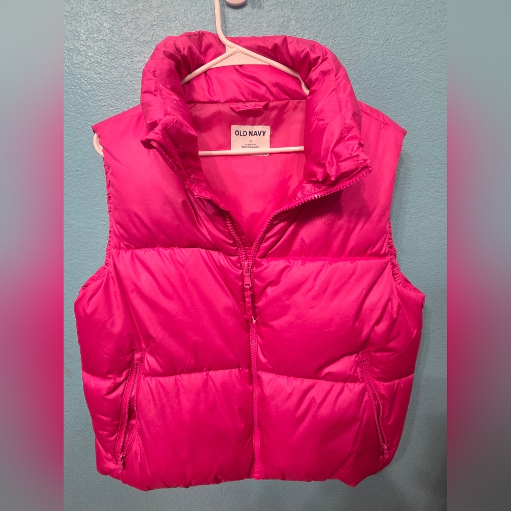 Old Navy Pink Puffer Vest